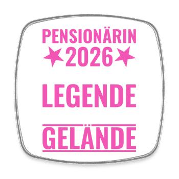 Retraité 2026 Une légende quitte les lieux - Magnet carré - blanc - Devant