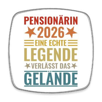 Retraité 2026 Une légende quitte les lieux - Magnet carré - blanc - Devant