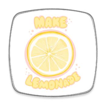 Lemon soda - Square fridge magnet - white - Front