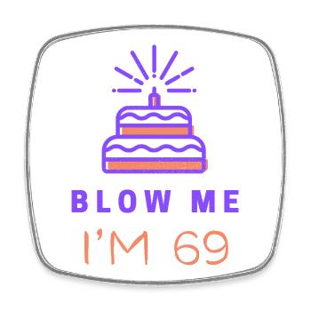 Illustration de gâteau d’anniversaire de célébration - Magnet carré - blanc - Devant