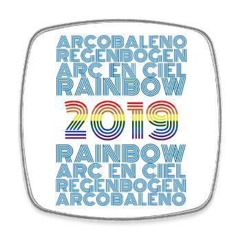 2019 - Square fridge magnet - white - Front