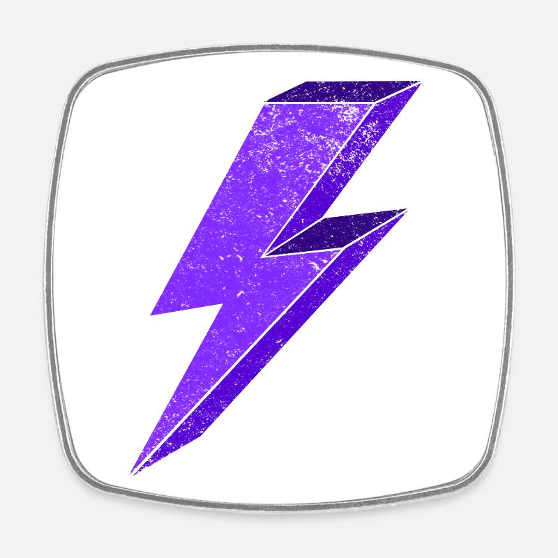 Electrifying lightning graphic for clothing 3D - Square fridge magnet - white