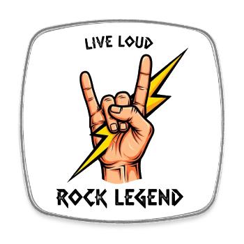Rock Legend Hand Sign Design - Square fridge magnet - white - Front