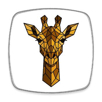 Geometric Giraffe Illustration - Square fridge magnet - white - Front