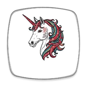 Unicorn - Square fridge magnet - white - Front