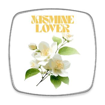 Elegantes Jasminblüten-Design - Viereckiger Kühlschrankmagnet - Weiß - Vorne