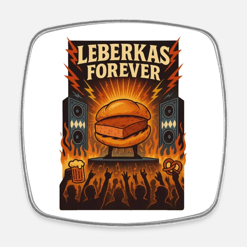 Leberkas Forever - Square fridge magnet - white