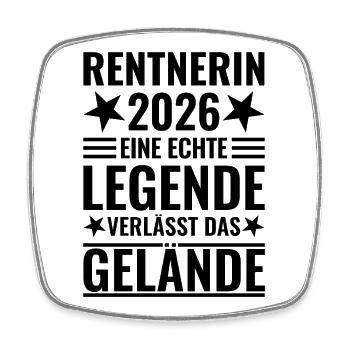 Retraité 2026 Une légende quitte le site - Magnet carré - blanc - Devant