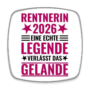 Retraité 2026 Une légende quitte le site - Magnet carré - blanc - Devant