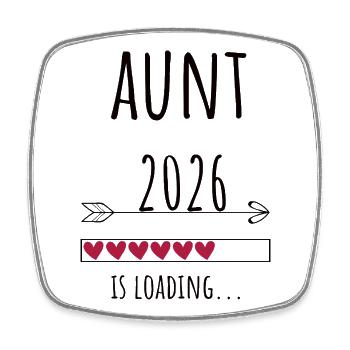 Aunt to be 2026 Geschenk Schwangerschaft - Viereckiger Kühlschrankmagnet - Weiß - Vorne