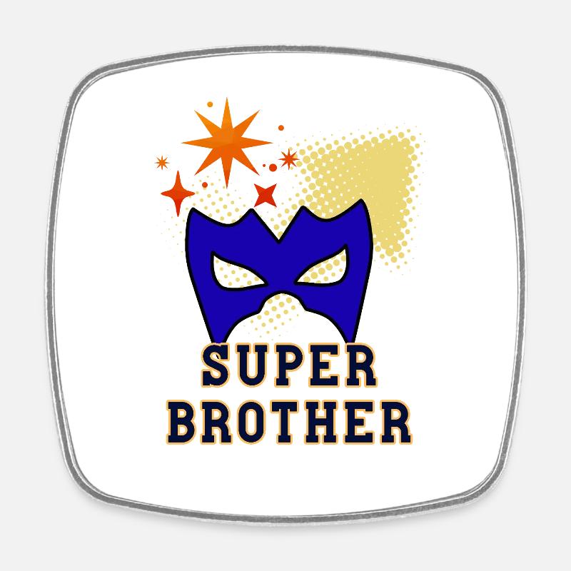 Super frère - Magnet carré - blanc