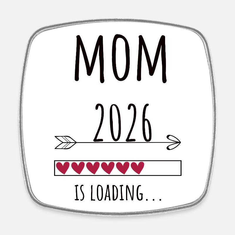 Future maman 2026 Cadeau Grossesse - Magnet carré - blanc