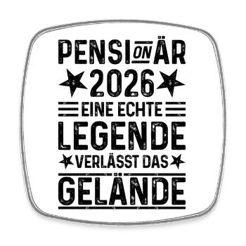 Retraité 2026 : Une légende quitte le site - Magnet carré - blanc - Devant