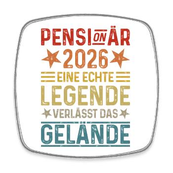 Retraité 2026 : Une légende quitte le site - Magnet carré - blanc - Devant