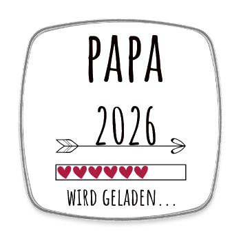 Dad-to-be 2026 Gift Pregnancy - Square fridge magnet - white - Front