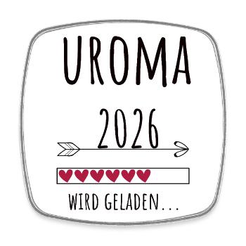 Arrière-grand-mère enceinte 2026 Cadeau Grossesse - Magnet carré - blanc - Devant