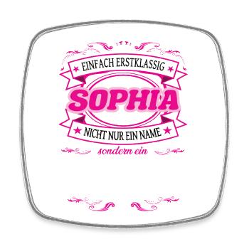 Quality feature Sophia simply first-class - Square fridge magnet - white - Front