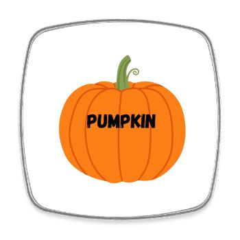 Vintage Halloween Pumpkin Illustration - Square fridge magnet - white - Front