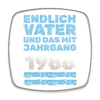 1988 - Viereckiger Kühlschrankmagnet - Weiß - Vorne