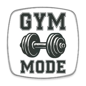 Gym Fashion - Square fridge magnet - white - Front