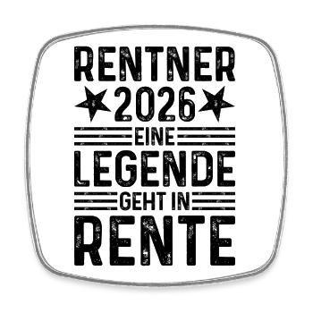 Pensioners 2026 - A legend retires - Square fridge magnet - white - Front