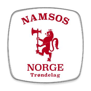 Namsos Norge Norway - Square fridge magnet - white - Front