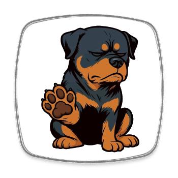 Rottweiler Propriétaire de Rottweiler Lovers - Magnet carré - blanc - Devant