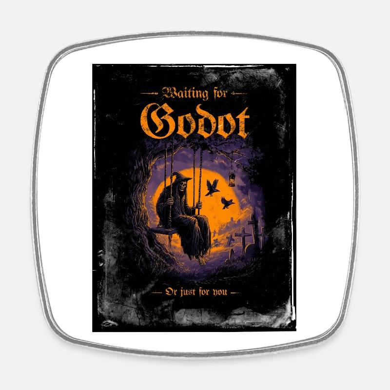 En attendant Godot - Magnet carré - blanc