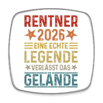 Pensioners 2026 - A legend leaves the site - Square fridge magnet - white - Front