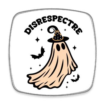 Crowned Ghost - Square fridge magnet - white - Front