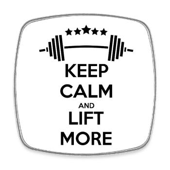 Keep Calm GYM: Strength & Motivation - Square fridge magnet - white - Front