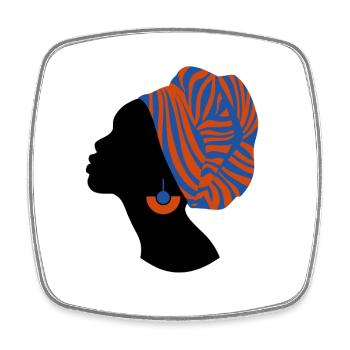 Afrikanische Frau Traditionelles Design Afrika - Viereckiger Kühlschrankmagnet - Weiß - Vorne