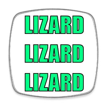 Lizard Echo - Square fridge magnet - white - Front
