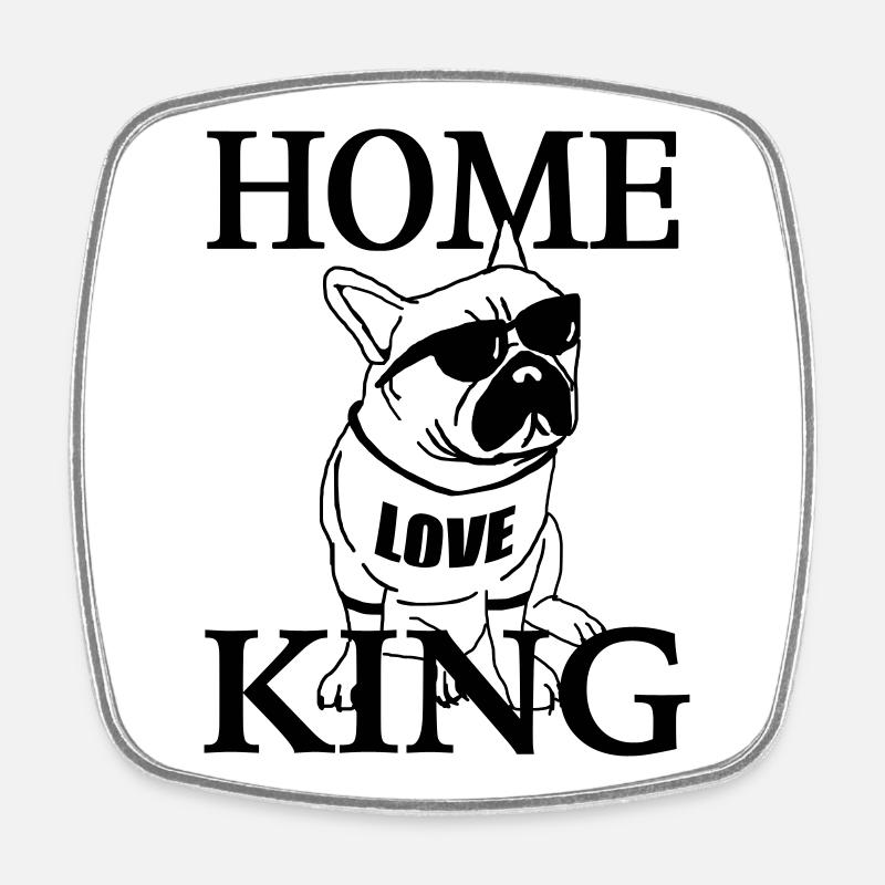 Dog Mom | Cute Dog Lover Statement Design - Square fridge magnet - white