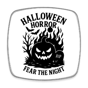 Halloween Peur La Nuit - Magnet carré - blanc - Devant