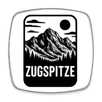 Zugspitze Berg Germany - Square fridge magnet - white - Front