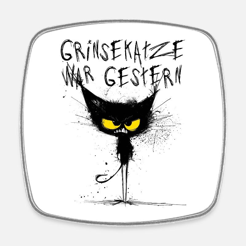 Grim Cat - Cheshire Cat, c’était hier - Magnet carré - blanc