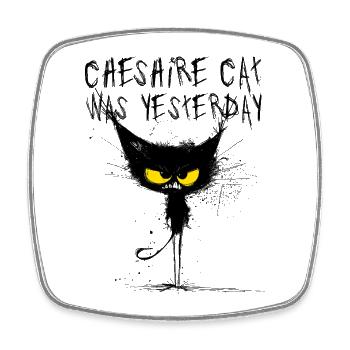 Angry Cat – Caesaire Cat Was Yesterday - Square fridge magnet - white - Front