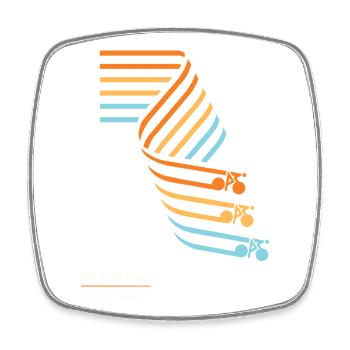 Ride It Like You Stole It – Bike Design - Square fridge magnet - white - Front