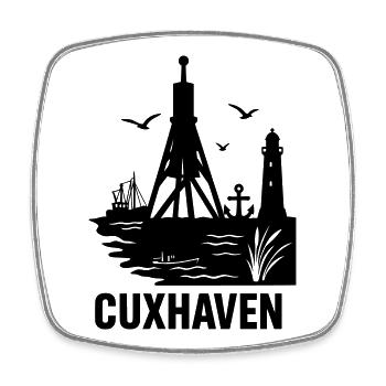 cuxhaven nordsee - Viereckiger Kühlschrankmagnet - Weiß - Vorne
