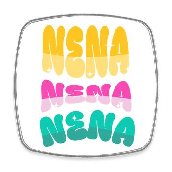 Nena - Square fridge magnet - white - Front