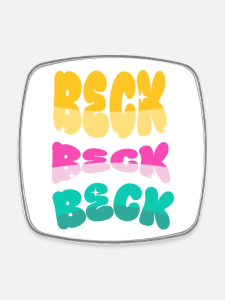 Beck - Viereckiger Kühlschrankmagnet - Weiß