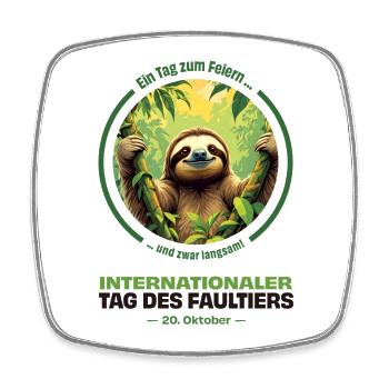 20 octobre – Journée internationale de la paresse - Magnet carré - blanc - Devant