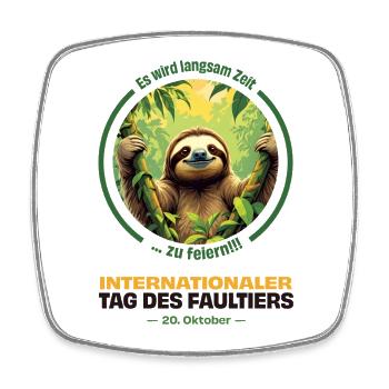 20 octobre – Journée internationale de la paresse - Magnet carré - blanc - Devant