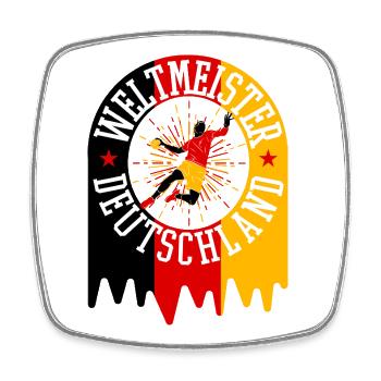 Weltmeister Deutschland Handball - Viereckiger Kühlschrankmagnet - Weiß - Vorne