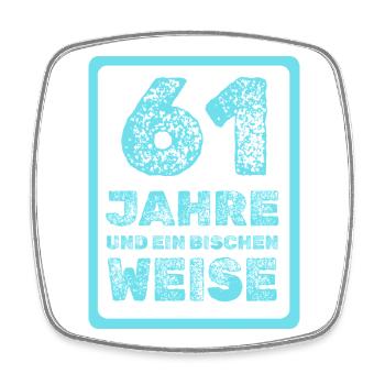 Wisdom 61 - Square fridge magnet - white - Front