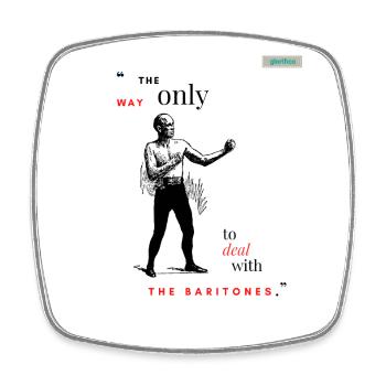 BARITONES PARODY design 001 - Square fridge magnet - white - Front