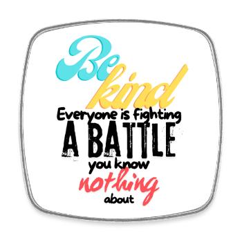 Be Kind - Square fridge magnet - white - Front