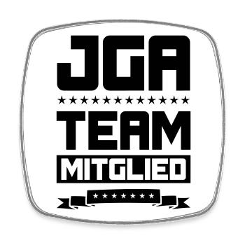 JGA TEAM MITGLIED - Viereckiger Kühlschrankmagnet - Weiß - Vorne