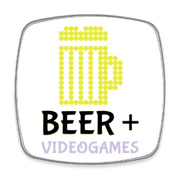 Jeux vidéo Pixel Beer - Magnet carré - blanc - Devant